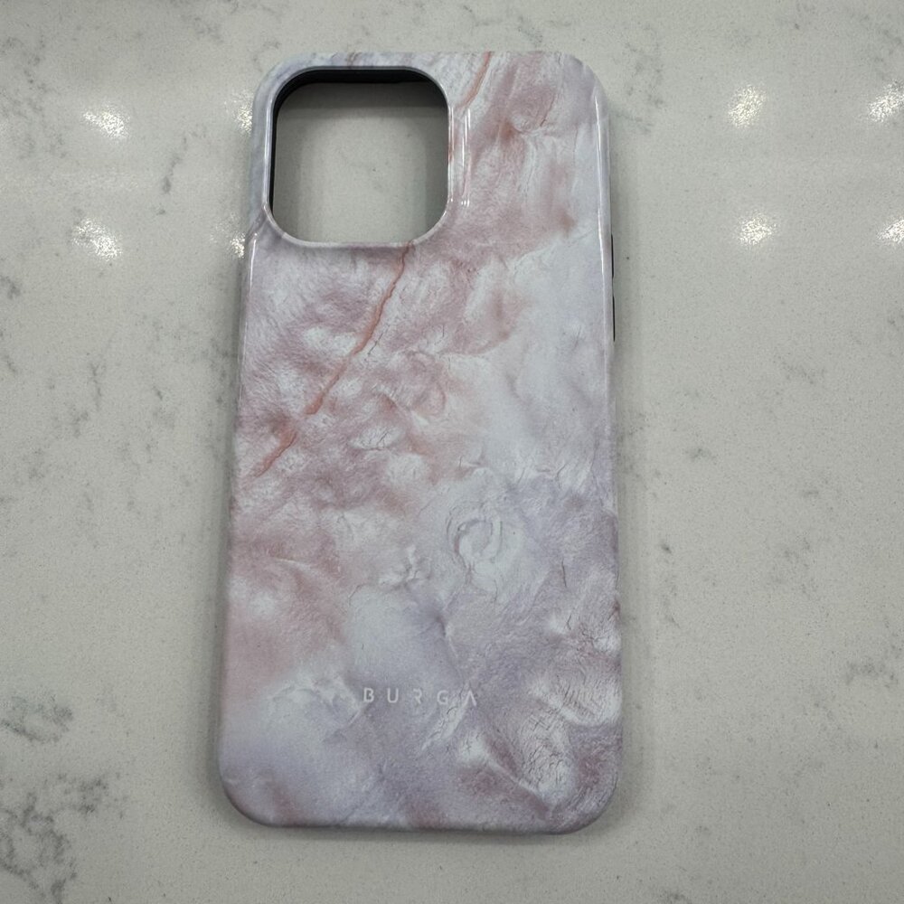 BURGA Pink Marble Design iPhone 15 Pro Max Case